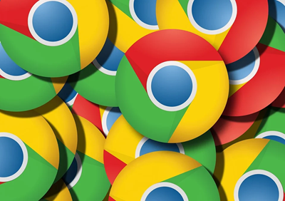 Chromeのアイコンが沢山描かれているイラスト